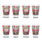 Wild Flowers Shot Glass - White - Set of 4 - APPROVAL