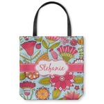 Wild Flowers Canvas Tote Bag - Large - 18"x18" (Personalized)