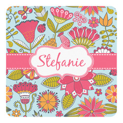 Wild Flowers Square Decal - Medium (Personalized)