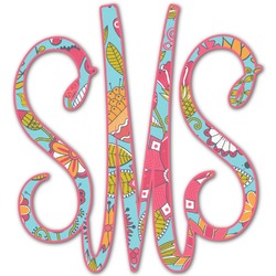 Wild Flowers Monogram Decal - Medium (Personalized)