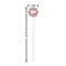 Wild Flowers White Plastic 7" Stir Stick - Round - Dimensions