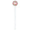 Wild Flowers White Plastic 7" Stir Stick - Round - Single Stick