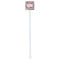 Wild Flowers White Plastic Stir Stick - Double Sided - Square - Single Stick