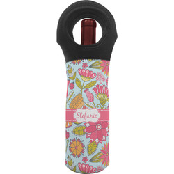 Wild Flowers Wine Tote Bag (Personalized)