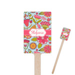 Wild Flowers 6.25" Rectangle Wooden Stir Sticks - Single Sided (Personalized)