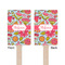 Wild Flowers Wooden 6.25" Stir Stick - Rectangular - Double Sided - Front & Back