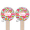 Wild Flowers Wooden 6" Food Pick - Round - Double Sided - Front & Back