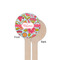 Wild Flowers Wooden 6" Stir Stick - Round - Single Sided - Front & Back