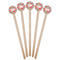 Wild Flowers Wooden 7.5" Stir Stick - Round - Fan View