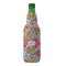 Wild Flowers Zipper Bottle Cooler - FRONT (bottle)