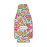 Wild Flowers Zipper Bottle Cooler (Personalized)