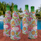 Wild Flowers Zipper Bottle Cooler - Set of 4 - LIFESTYLE