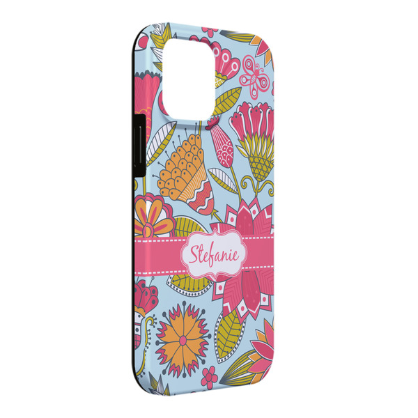 Custom Wild Flowers iPhone Case - Rubber Lined - iPhone 13 Pro Max (Personalized)