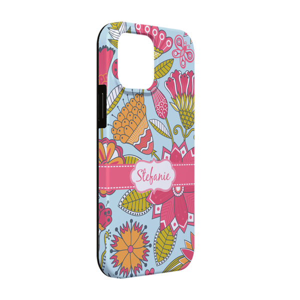 Custom Wild Flowers iPhone Case - Rubber Lined - iPhone 13 (Personalized)