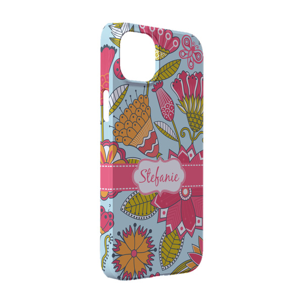 Custom Wild Flowers iPhone Case - Plastic - iPhone 14 (Personalized)