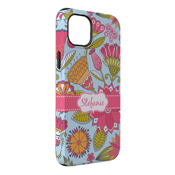 Custom Wild Flowers iPhone Case - Rubber Lined - iPhone 14 Plus (Personalized)