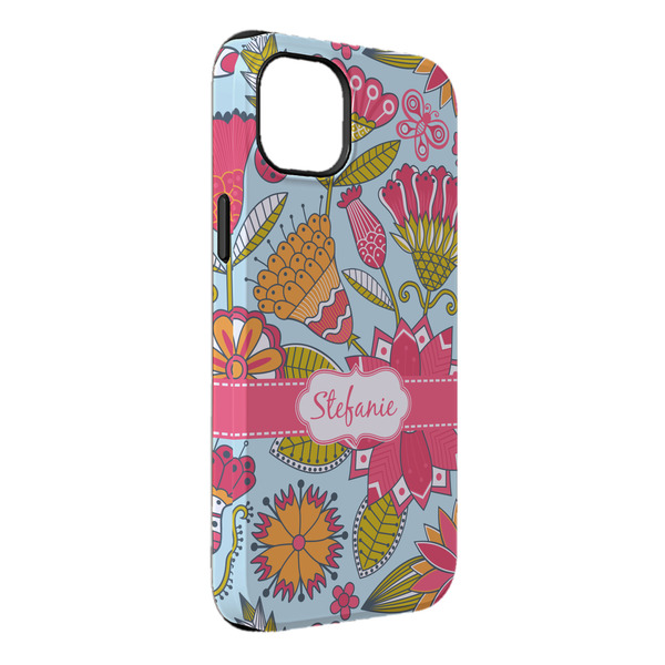 Custom Wild Flowers iPhone Case - Rubber Lined - iPhone 14 Pro Max (Personalized)