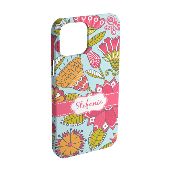 Custom Wild Flowers iPhone Case - Plastic - iPhone 15 (Personalized)