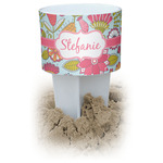 Wild Flowers White Beach Spiker Drink Holder (Personalized)