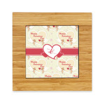 Mouse Love Bamboo Trivet with Ceramic Tile Insert (Personalized)