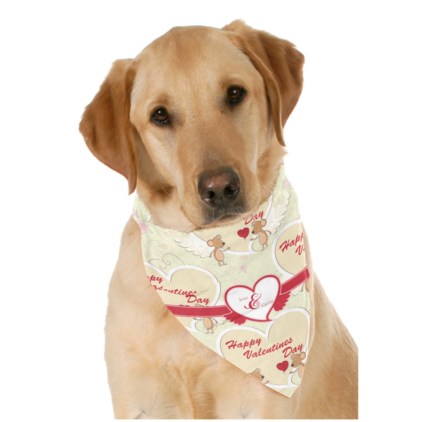 Custom Mouse Love Dog Bandana Scarf w/ Couple's Names