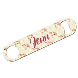 Mouse Love Bar Bottle Opener - White w/ Couple's Names