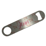 Mouse Love Bar Bottle Opener - Silver w/ Couple's Names