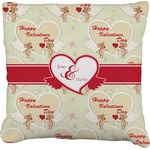 Mouse Love Faux-Linen Throw Pillow 18" (Personalized)