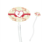 Mouse Love 7" Oval Plastic Stir Sticks - Clear (Personalized)