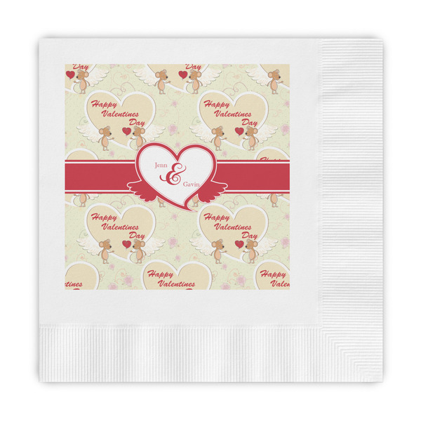 Custom Mouse Love Embossed Decorative Napkins (Personalized)