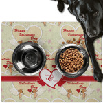 Mouse Love Dog Food Mat - Large w/ Couple's Names