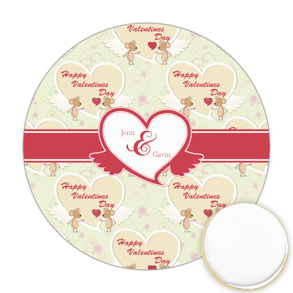 Custom Mouse Love Printed Cookie Topper - 2.5" (Personalized)
