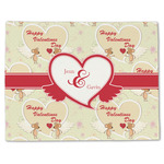 Mouse Love Single-Sided Linen Placemat - Single w/ Couple's Names