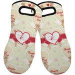 Mouse Love Neoprene Oven Mitts - Set of 2 w/ Couple's Names