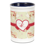 Mouse Love Ceramic Pencil Holders - Blue