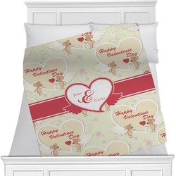 Mouse Love Minky Blanket - Twin / Full - 80"x60" - Single Sided (Personalized)