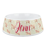 Mouse Love Plastic Dog Bowl - Medium (Personalized)