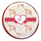 Mouse Love Printed Icing Circle - Large - On Cookie