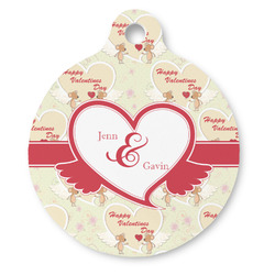 Mouse Love Round Pet ID Tag - Large (Personalized)