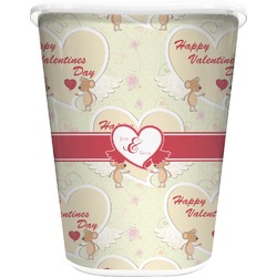 Mouse Love Waste Basket - Single Sided (White) (Personalized)