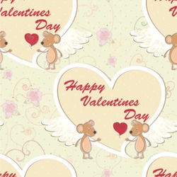 Mouse Love Wallpaper & Surface Covering (Peel & Stick 24"x 24" Sample)