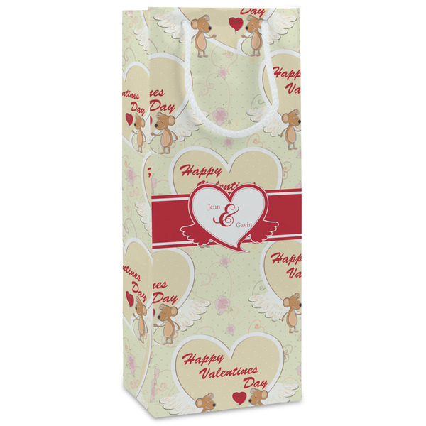 Custom Mouse Love Wine Gift Bags - Matte (Personalized)