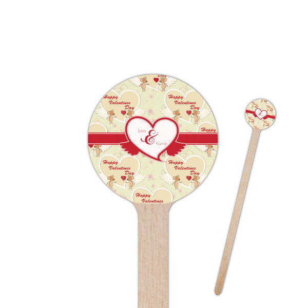 Custom Mouse Love 7.5" Round Wooden Stir Sticks - Double Sided (Personalized)