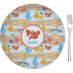 Under the Sea 8" Glass Appetizer / Dessert Plates - Single or Set (Personalized)