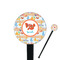 Under the Sea Black Plastic 7" Stir Stick - Round - Closeup