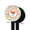 Under the Sea Black Plastic 7" Stir Stick - Single Sided - Round - Front & Back