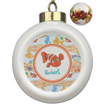 Under the Sea Ceramic Ball Ornaments - Poinsettia Garland (Personalized)