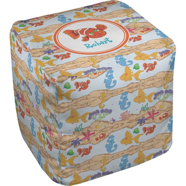 Custom Under the Sea Cube Pouf Ottoman - 13" (Personalized)