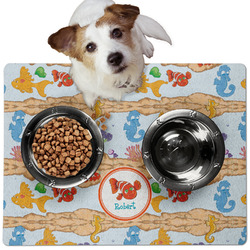 Under the Sea Dog Food Mat - Medium w/ Name or Text