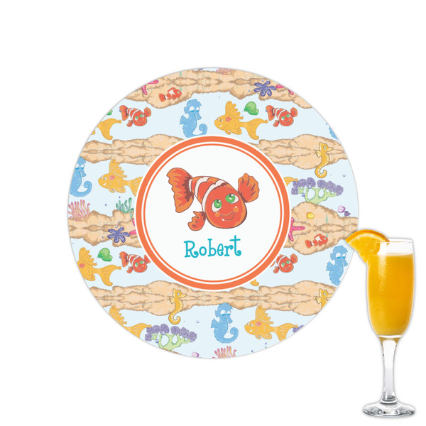 Custom Under the Sea Printed Drink Topper - 2.15" (Personalized)